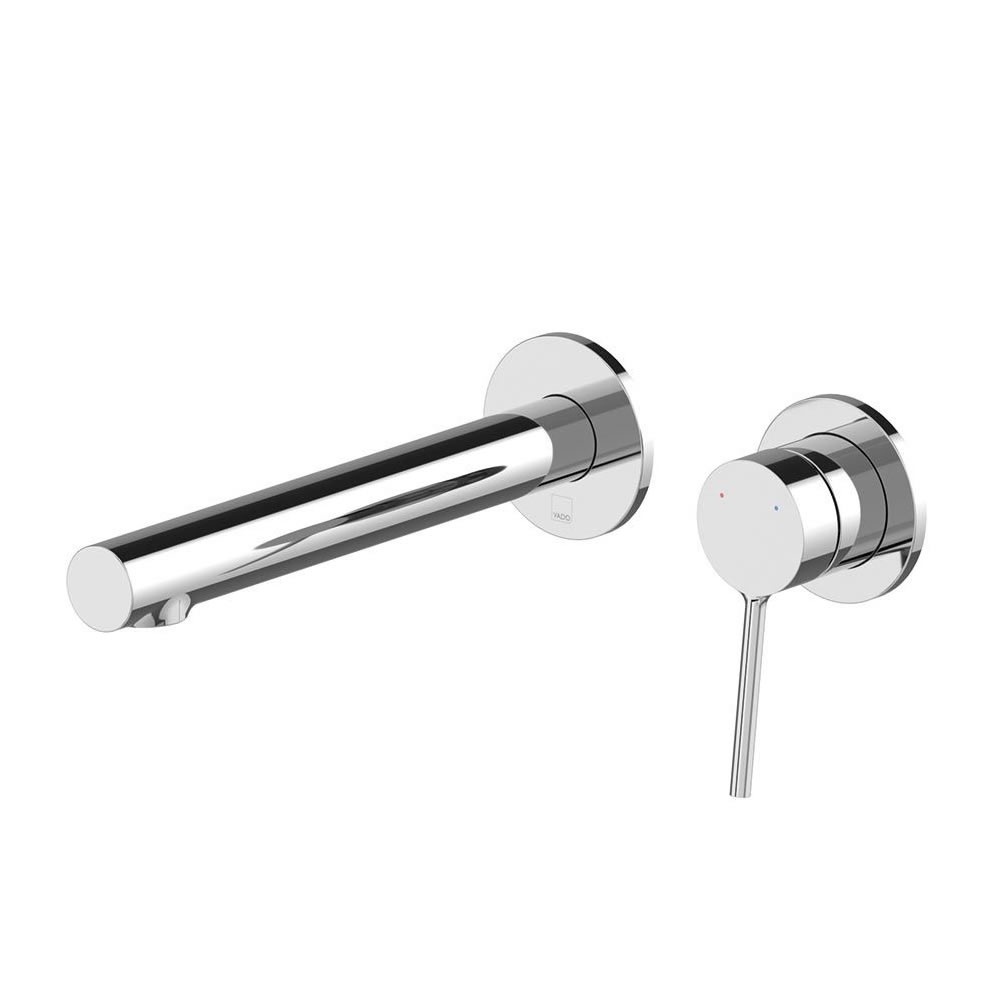 Vado Safari Lever Chrome 2 Tap Hole Wall Mounted Basin Mixer